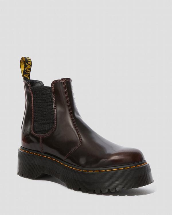 Dr Martens Dámské Boty Na Platformě 2976 Arcadia Červené, CZ-574893